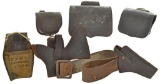 7 PIECES OF CIVIL WAR NAVAL LEATHER.