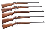 5 WINCHESTER BOLT ACTION RIFLES.