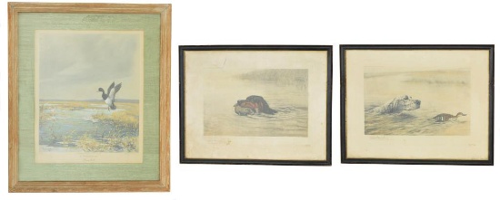 3 DESIRABLE FRAMED SPORTING PRINTS BY DANCHIN &