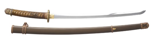 JAPANESE WAKIZASHI IN KATANA MOUNTS.