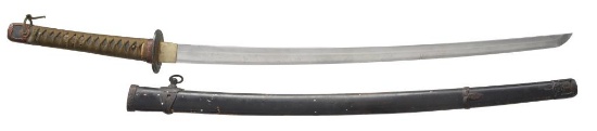 JAPANESE WWI ERA NAVAL KABUTO-GANE KATANA.