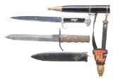 2 WWII STYLE ITALIAN EDGED WEAPONS.