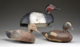 GROUP OF 3 WOODEN DECOYS.