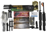 GROUPING OF AR15 UPPERS, PARTS & ACCESSORIES.