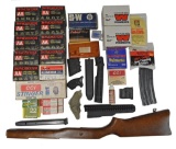 VARIETY OF AMMO, PRIMERS & MOSTLY MINI 14 PARTS.