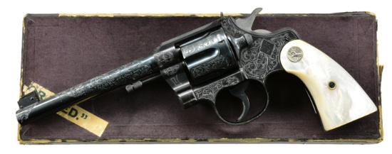 RARE & PRISTINE FACTORY ENGRAVED COLT OFFICER’S