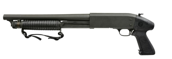 ITHACA MODEL 37 STAKEOUT PUMP ACTION AOW SHOTGUN.