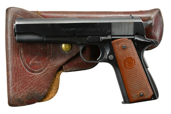 COLT GOVERNMENT MODEL SEMI AUTO PISTOL ISSUED TO