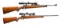 2 RUGER 77R TANG SAFETY BOLT ACTION RIFLES.
