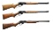 3 MARLIN MODEL 336 LEVER ACTION RIFLES.