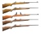 5 SAVAGE 110 SERIES BOLT ACTION SPORTING RIFLES.