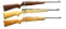 3 BOLT ACTION RIFLES BY STEVENS & SPRINGFIELD.