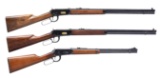 3 WINCHESTER MODEL 94 LEVER ACTION RIFLES.