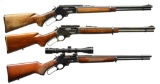 3 MARLIN MODEL 336 LEVER ACTION RIFLES.