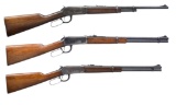 3 PRE 64 WINCHESTER MODEL 94 LEVER ACTION RIFLES.