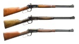 3 PRE 63 WINCHESTER MODEL 94 LEVER ACTION RIFLES.