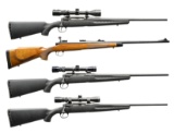 4 SAVAGE BOLT ACTION SPORTING RIFLES.