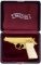 CASED ENGRAVED GOLD PLATED WAR TIME WALTHER