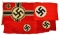 3 WWII GERMAN FLAGS & 1 BANNER.