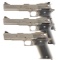 3 AMT AUTOMAG II STAINLESS SEMI AUTO PISTOLS.