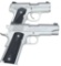 2 KIMBER STAINLESS SEMI AUTO PISTOLS.