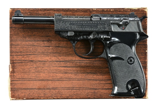 RARE FACTORY ENGRAVED WALTHER P38 SEMI AUTO PISTOL