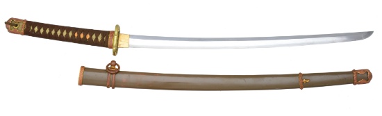 JAPANESE KATANA WITH WWII SHIPPING BOX.