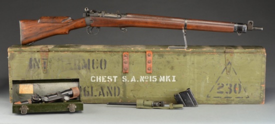 CASED BSA (SHIRLEY) NO. 4 (T) BOLT ACTION SNIPER