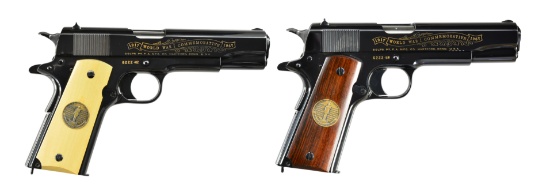 2 COLT 1911 WWI COMMEMORATIVE PISTOLS.