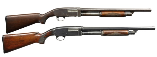 2 STEVENS MODEL 620-A RIOT PUMP SHOTGUNS.