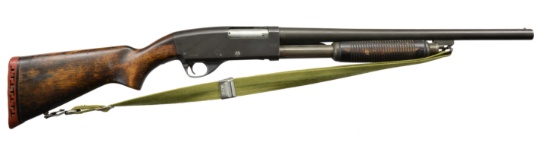 STEVENS MODEL 77E MILITARY RIOT PUMP SHOTGUN.