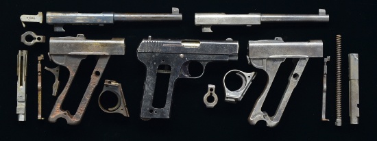 3 INCOMPLETE SPANISH & JAPANESE PISTOLS & STOCK.