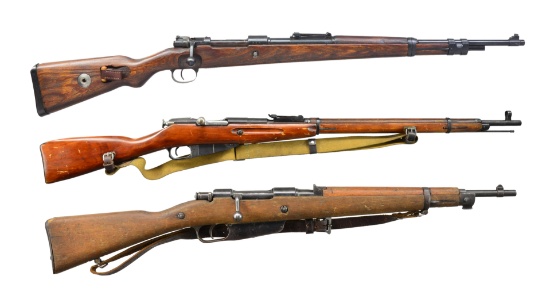 3 BOLT ACTION RIFLES.