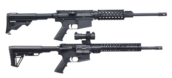 2 AR STYLE SEMI AUTO RIFLES.