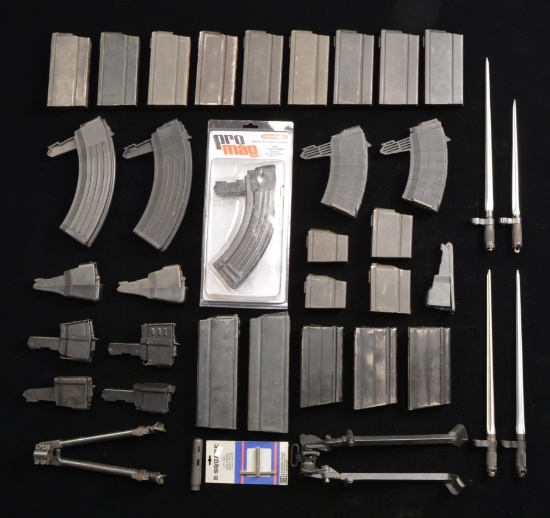 LOT OF M1A, FAL, AK & SKS MAGAZINES.