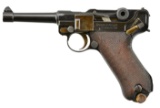 DWM MILITARY & POLICE LUGER SEMI AUTO PISTOL.