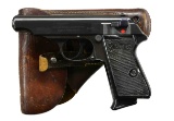 PRE WAR WALTHER MODEL PP 22 LR SEMI AUTO PISTOL.