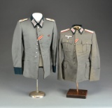 2 WWII GERMAN UNIFORM COATS.