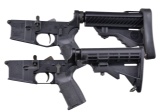 2 AR-15 STYLE COMPLETE LOWER RECEIVERS.