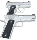 2 KIMBER STAINLESS SEMI AUTO PISTOLS.