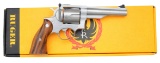 2 RUGER STAINLESS DOUBLE ACTION REVOLVERS.