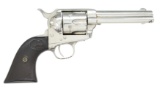 COLT SAA NICKEL FRONTIER SIX SHOOTER REVOLVER.