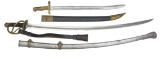 M1840 CAVALRY SABER & M1855 RIFLEMAN'S BAYONET.