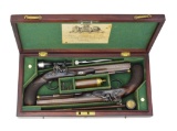 EXCEPTIONAL CASED PAIR OF GENTLEMANS FLINTLOCK