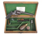 CASED DEANE & ADAMS 54 BORE PERCUSSION REVOLVER.