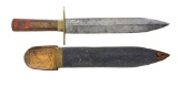 EXTREMELY RARE HICKS RIFLEMEN'S KNIFE WITH