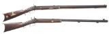 2 CIVIL WAR ERA HEAVY BARREL TARGET RIFLES.