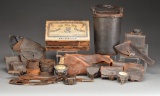LARGE GROUP OF CIVIL WAR LEATHER, GOODS, ETC.