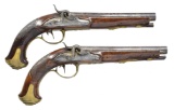 MATCHED PAIR OF GERMAN PECUSSION PISTOLS.