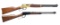 2 HENRY REPEATING ARMS LEVER ACTION RIFLES.